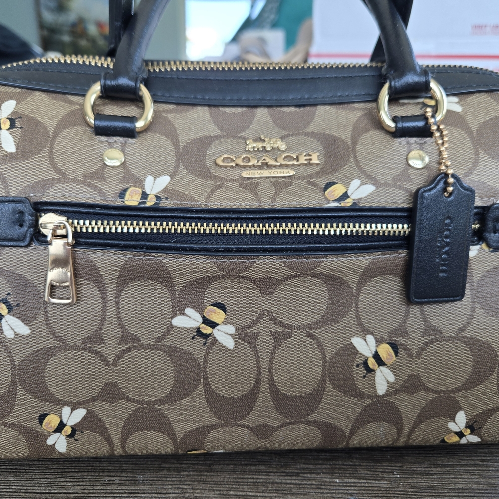 Coach Brown and Black Bumblebee Women's Crossbody Bag